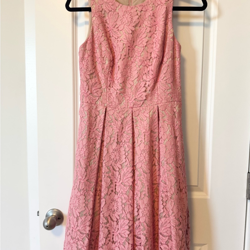 Elegant Pink Lace Dress